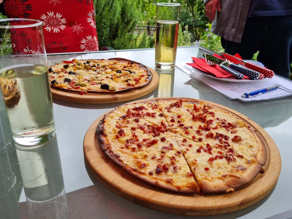 Flammkuchen beim Winzer